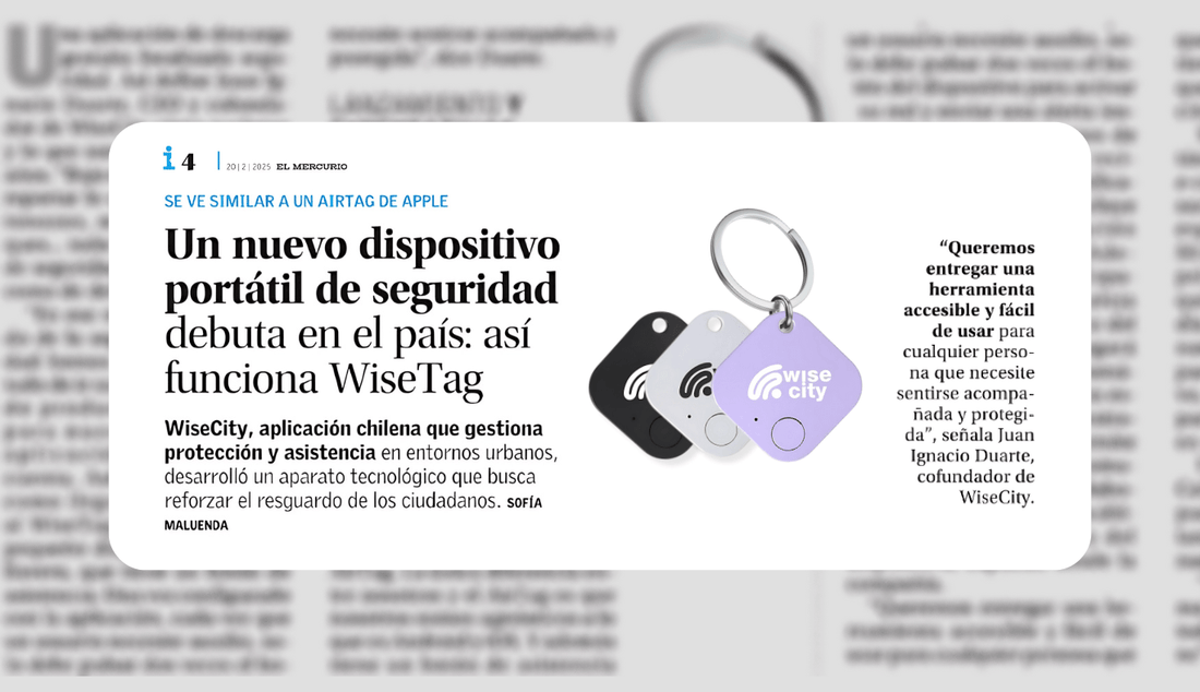 Un nuevo dispositivo portátil de seguridad debuta en el país: así funciona WiseTag - WiseCity Chile