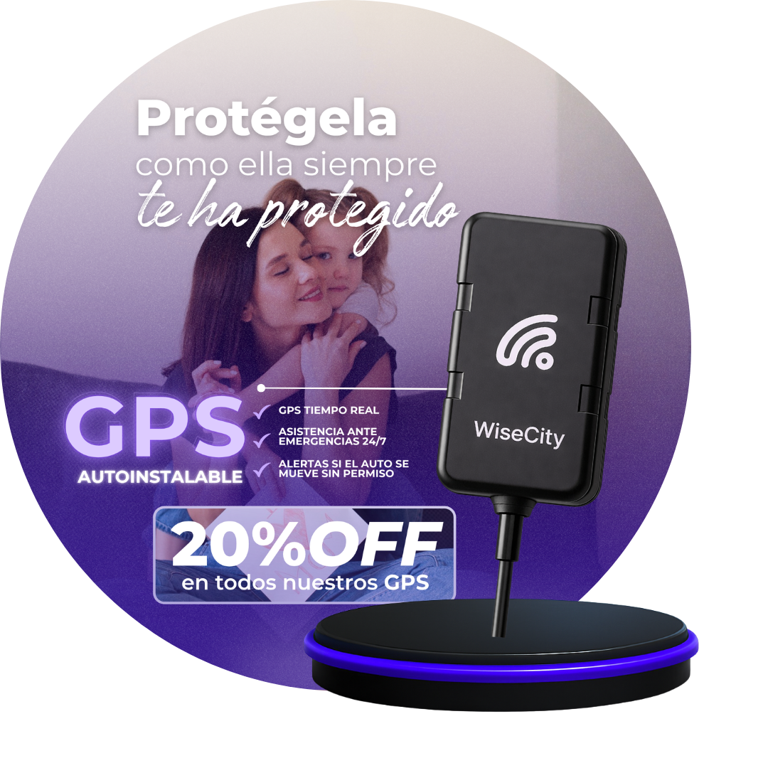 GPS WiseCity Autoinstalable | Plan Anual -20% Día de la Madre