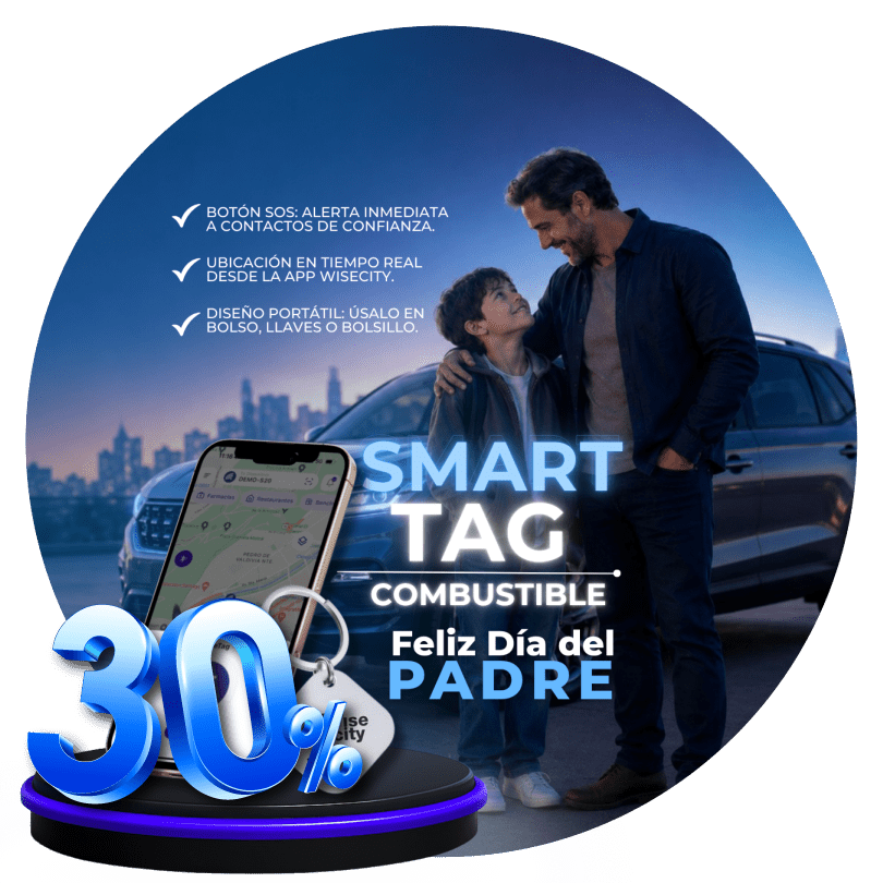 WiseTag Botón SOS Portátil | Plan Anual 30% OFF - WiseCity Chile