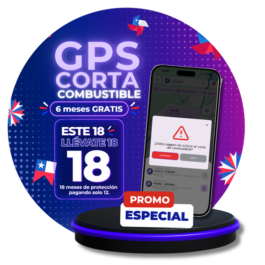 GPS para Auto con Corte de Combustible WiseCity | 18 Meses al Precio de 12