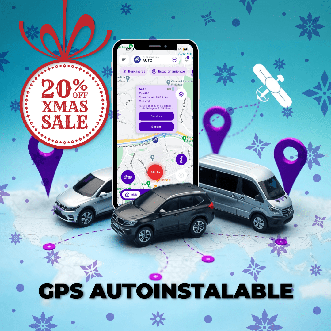 🎄 PROMOCIÓN DE NAVIDAD: 20% DE DESCUENTO 🎄 GPS para Auto Autoinstalable WiseCity | Monitoreo en Tiempo Real – Plan Anual - WiseCity Chile