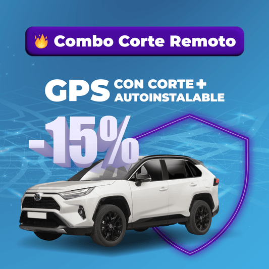 🔥 Combo GPS Corte Remoto + GPS Autoinstalable - PLAN ANUAL - WiseCity Chile