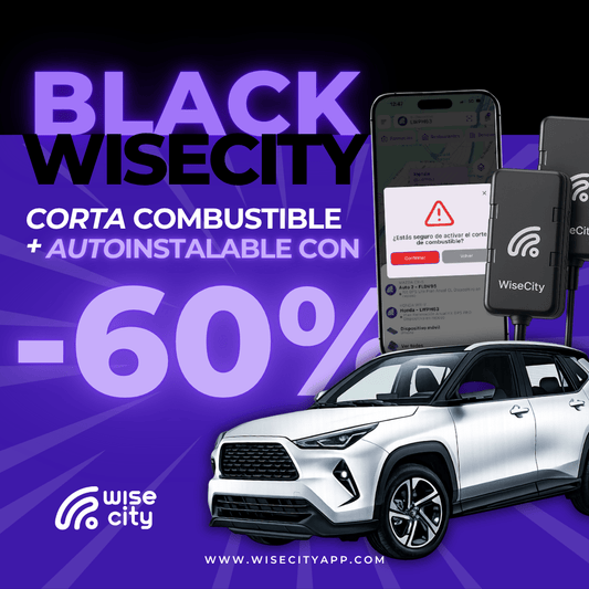 🖤 BLACK WISECITY: PACK 2 GPS (CORTE REMOTO + AUTOINSTALABLE) | 60% OFF EN EL SEGUNDO GPS | PLAN ANUAL - WiseCity Chile