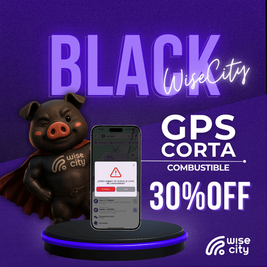 🖤 BLACK WISECITY: GPS CON CORTE REMOTO 30% OFF | NOS FUIMOS AL CHANCHO 🚨🐷 | PLAN ANUAL - WiseCity Chile
